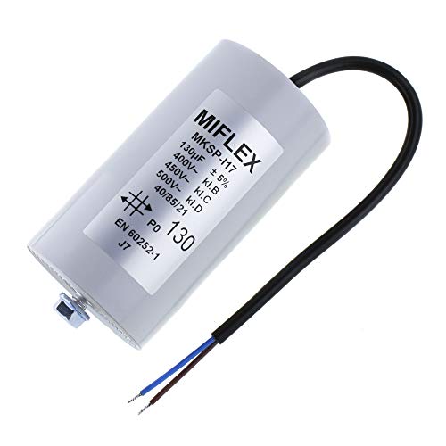 Condensateur de moteur 150μF 400 V 65 x 119 mm - Miflex - 130 uF Cover