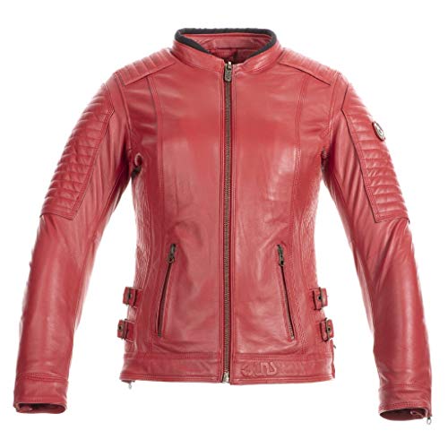 Veste cuir femme LEGACY rouge premium GUNS M - Finition haute qualité