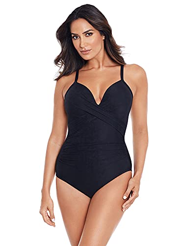 Miraclesuit Women's Swimwear Rock Solid Captivate Tummy Control Underwire Cross Back One Piece Swimsuit