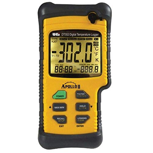 Exclusive Discount 70% Price UEi Test Instruments DT302 Dual Input IP67 Digital Logging Thermometer , Yellow Top Brands UEi Test Instruments DT302 Dual Input IP67 Digital Logging Thermometer , Yellow