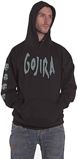 Gojira Hoodie Fortitude Faces Band Logo Official Mens Black Pullover