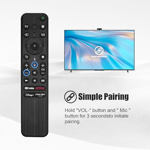 Image of Voice Remote Replacement for Sony TV Remote, for Smart Bravia TVs, for All 4K UHD LED LCD HD Smart TVs, for X80K X90K W830K A80K X95K X85K Series TV