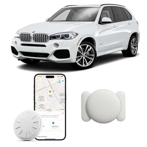 Image of GPS Tracker for Vehicles, 1PCS Tracker Device for Vehicles, Work with Find My (iOS Only), Tracking Devices for Cars Hidden with Magnetic Case, No Monthly Fee Car Tracker, White