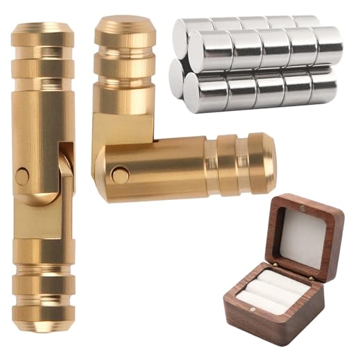 Brass Hidden Hinges Set, 25 Cylinder Hinges (4x17mm) with 25 Magnets (4x3mm), 270 Degree Folding,for Mini Jewelry Box, Music Box, DIY Woodworking Projects by MEILLYOCEAN - Used condition - US$8.99