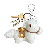 Genérico Colgante De Caballo Para Bolso | Decoración Del Año Del Caballo De 10 Cm | Llavero de Bolso Animal Lindo,Para Mujeres Hombres Niñas Amante Mochila Viaje Hogar Fiesta Aula Trabajo Diario