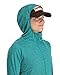Simms Women’s Bugstopper Hoodie with Insect Shield, Half Zipper Fishing Hoodie, UPF 50 Sun Protection - Bluegrass Heather - X-Small