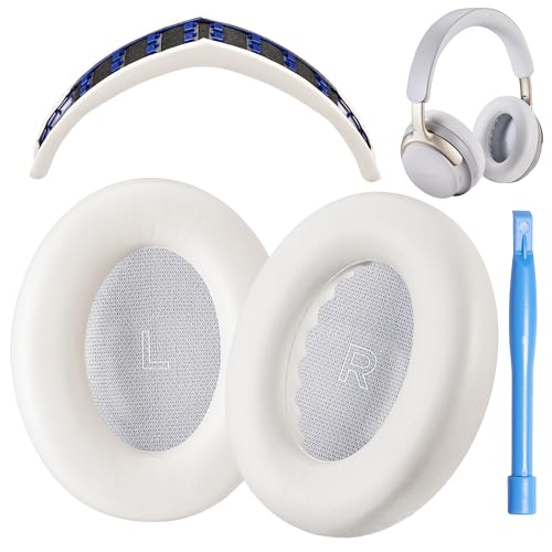 Kit coussinets QC Ultra de rechange haut de gamme avec bandeau ajusté blanc