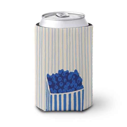 Jubonexis Beer Can Cooler Sleeve,Little Crate of Blueberries Can Cover Beer Cooler Soft Insulated Beverage Holder for Party Beach Event Home