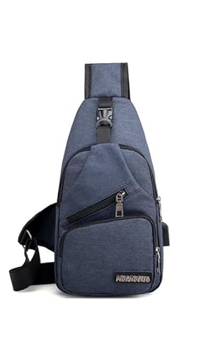 Bolsa shoulder Bag Lateral Com Alça Regulável Unissex T-10 (Azul)