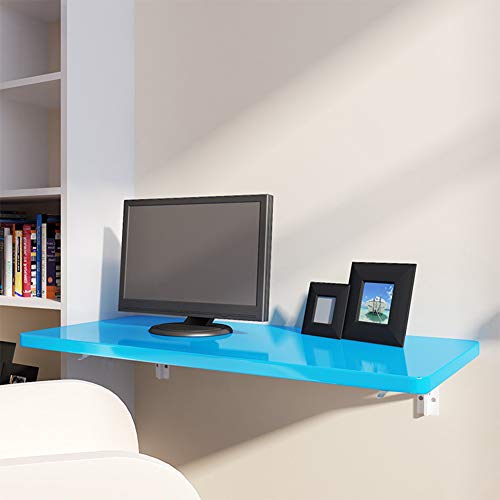 Table à manger murale pliante bleue pour optimiser votre cuisine - 3