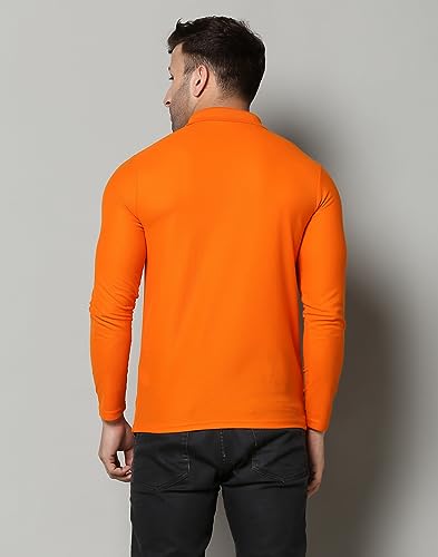 Image of INKKR Full Sleeve Men's Solid Polo Neck T-Shirt Combo