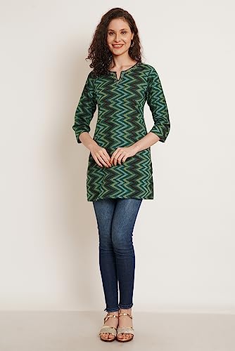 Image of COTLAND Fashions Jaipuri Cotton Printed Short Kurti for Women