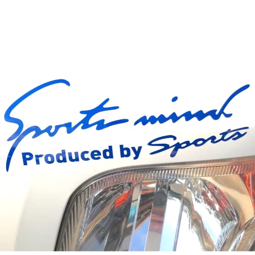 JOLUCE 車 バイク ステッカー デカール シール 汎用 サイド ドレスアップ スポーツマインド 全8カラー 4サイズ (ブルー, Sサイズ 19×7cm)