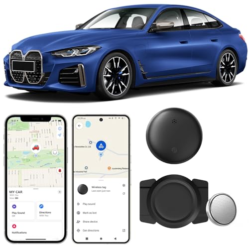 GPS Coche localizador, Compatible con Find My (iOS) y Google Find Hub (Android), Localizador GPS para Coche, Tracker rastreador Oculto para Coches Sin cuota mensual, para niños, Cartera y Mascotas