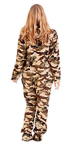 Image of Forever Lazy Footed Adult Onesies, One-Piece Pajama Jumpsuits for Men and Women, Unisex. with Detachable Feet.