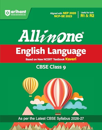 Image of Arihant All in One English Language (Kaveri) Class 9 for CBSE Exam 2026-27 | NCERT Based Complete Theory, Practice Exercises, CBQs, A-R, Sample Papers & Mind Maps | Revised Edition as per Syllabus