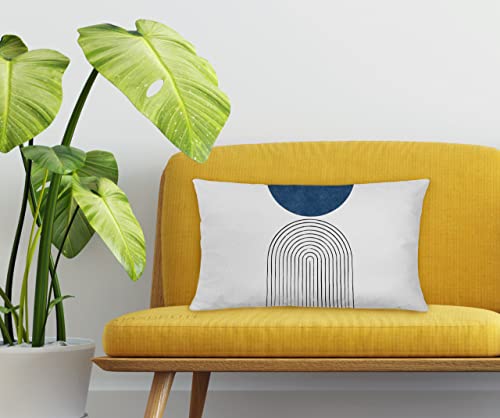 Nogrit Minimalist Arch Balance Blue Mid Century Modern Throw Pillow Cover 12X20 Inch Boho Themed Decor For Home Bedroom Living Room Girl Room Dorm,Girls Women Sister Daughter Boho Lovers Gifts #TOP1