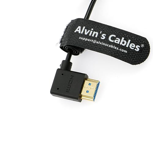 Alvin's Cables 8K 2.1 HDMI High Speed Soft Coiled Cable Straight to Left Angle for Atomos Ninja V Portkeys BM5 - Image 2