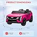 24V Kids Ride on Car Licensed Cadillac 2 Seater Ride on Truck Toy Battery Powered Electric Car for Toddlers, with Remote Control, Spring Suspension, LED Lights and Music for Boys Girls (Pink)