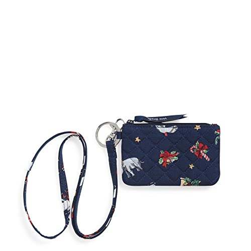 Image of Vera Bradley Women's Cotton Zip ID Case and Lanyard Combo