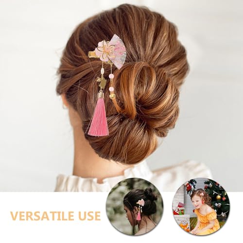 Pinzas de pelo con borlas estéticas para recogidos cómodos 3