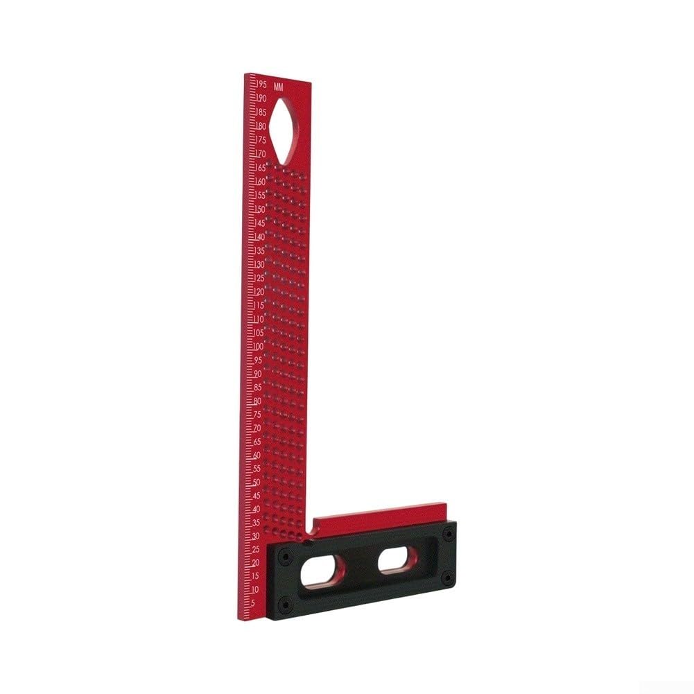 Regla Triangular Aluminio 200mm Ángulos 45-90(H200-L)