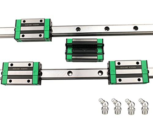 Creabygirls FONO0ALA1031BRMO20356P7J9 Linear Guide Rail 2 X Hgr 20-600Mm Linear Slide Rail + 4 X Bearing Blocks Linear Guideway Rail thumb #4