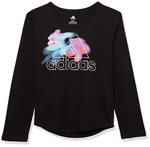 Image of adidas Girl's Long Sleeve Side-Vent Tee (Toddler /Little Kids)