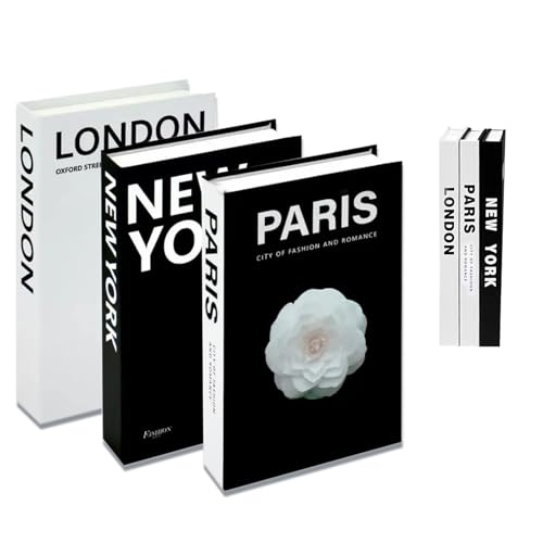 Deko Bücher für Heimdekor 3er, Deko Bücher Coffee Table Book fotobox aufbewahrungsbox Fake Books Dekorative für Home Couchtisch Dekobücher für Büro