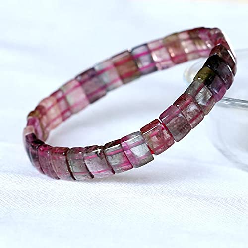Bracelet tourmaline pastèque naturelle LKBEADS, fini les fermoirs difficiles avec ce stretch