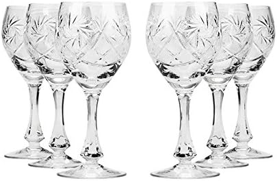 2-Oz Hand Made Vintage Russian Crystal Shot Glasses,