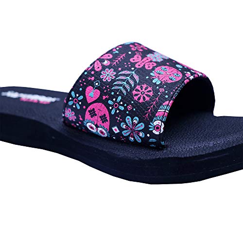 Image of SOLETHREADS SQUISHY DOODLE | Super Soft | Comfort | Cushion | Bounce Back | Durable | Handcrafted Upper | Outdoor | Slippers | T-Strap | Flip Flops for Women