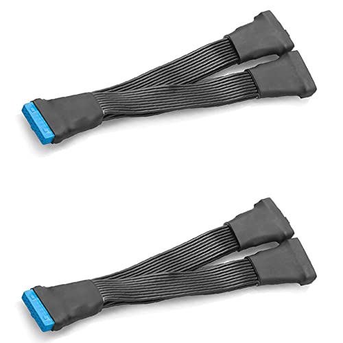 Cable divisor USB 3.0 interno de 19 pines de 12cm para conectar dos paneles frontales