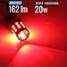 Syneticusa 1157 Red Flashing Strobe Blinking Rear Alert Safety Brake Tail Stop High Power LED Light Bulbs
