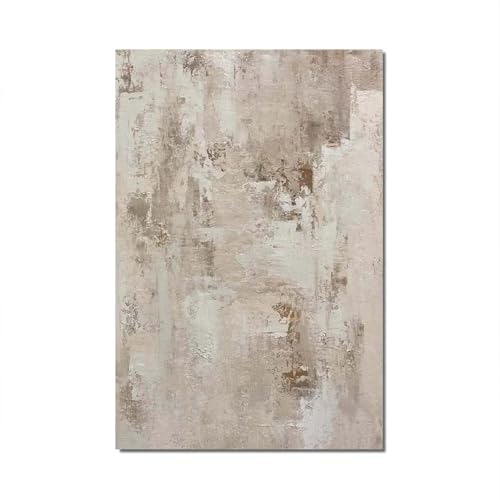 18meng Art Lienzo abstracto 70 x 50 cm Beige Blanco Lienzo Lienzo Lienzo 1 Pieza Impresión Arte Pared Moderno Grande XXL Salón Dormitorio Decoración de Pared Lienzo Diseño Mural Sin Marco