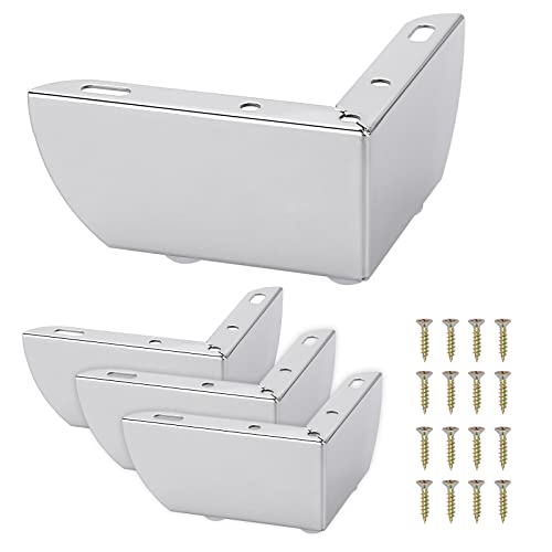 SUMNACON 4Pcs 5.5cm Metal Sofa Legs Furniture Feet Wardrobe Leg