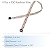 MECCANIXITY 4 Pcs IDC Rainbow Wire Flat Ribbon Cable FC-Female to 12P 11.8 Inch Length 2.54mm Pitch Breadboard Jumper Wires for Electronic Projects