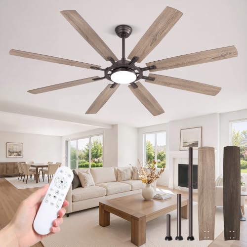 Fanbulous 72 Inch Black Ceiling Fans with 3CCT Lights and Remote, 24W by Fanbulous - Used condition - US$145.91