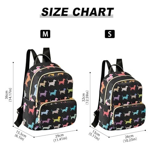 Image of ALAZA Funny Dachshund Dog Puppy Women Backpack Purse Ladies Fashion Shoulder Bag Daypack Travel Bag 7.5L