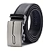 TANGCHAO Gürtel Herren Ledergürtel Ratsche Automatikschließe Business Anzug Gürtel 35mm Breit Schwarz Verbessertes Material 1-HEI-ZD 115CM