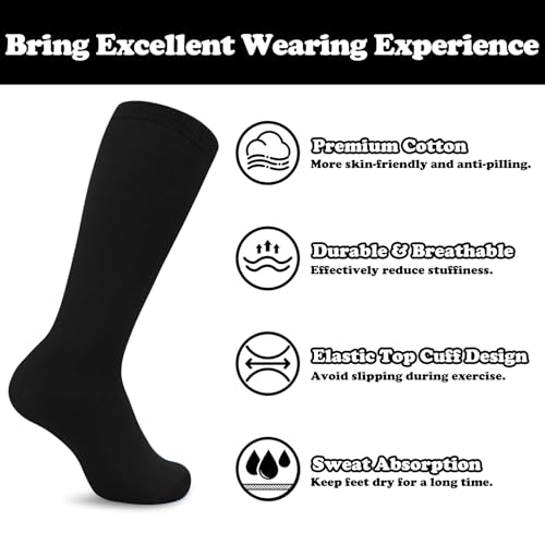 Sarfel 5 Pairs Kids Soccer Socks Toddler Soccer Socks Youth Football Sock Girls Softball Accessory Boys Baseball Sock Cotton3