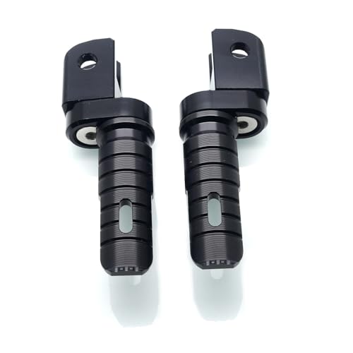 Image of MZS Motorcycle Foot Pegs Front 360 Roating Rider Footpegs Rest Pedal Black CNC Compatible with RS660, RSV4 /Factory /R /RF /RR, Tuono 660, Tuono 1100, Tuono V4