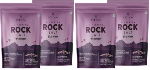Image of VED TATVA Organic Himalayan Pink Rock Salt 1kg - Pack of 4