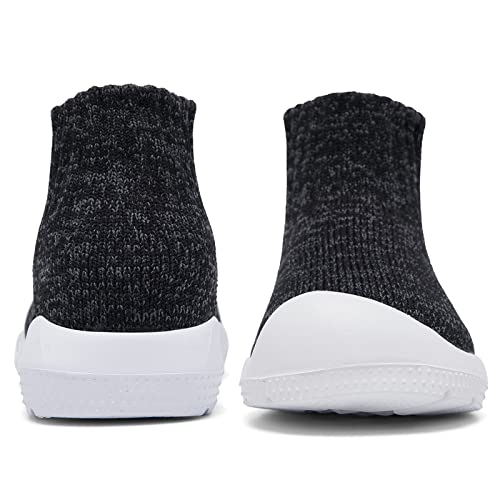 Morendl Baby Walking Sock Shoes 2 Tiny Feet Infant Slippers Toddler Girl Boy Non-Slip Soft Sole Slip On House Shoes Black 12-15 Months #TOP3