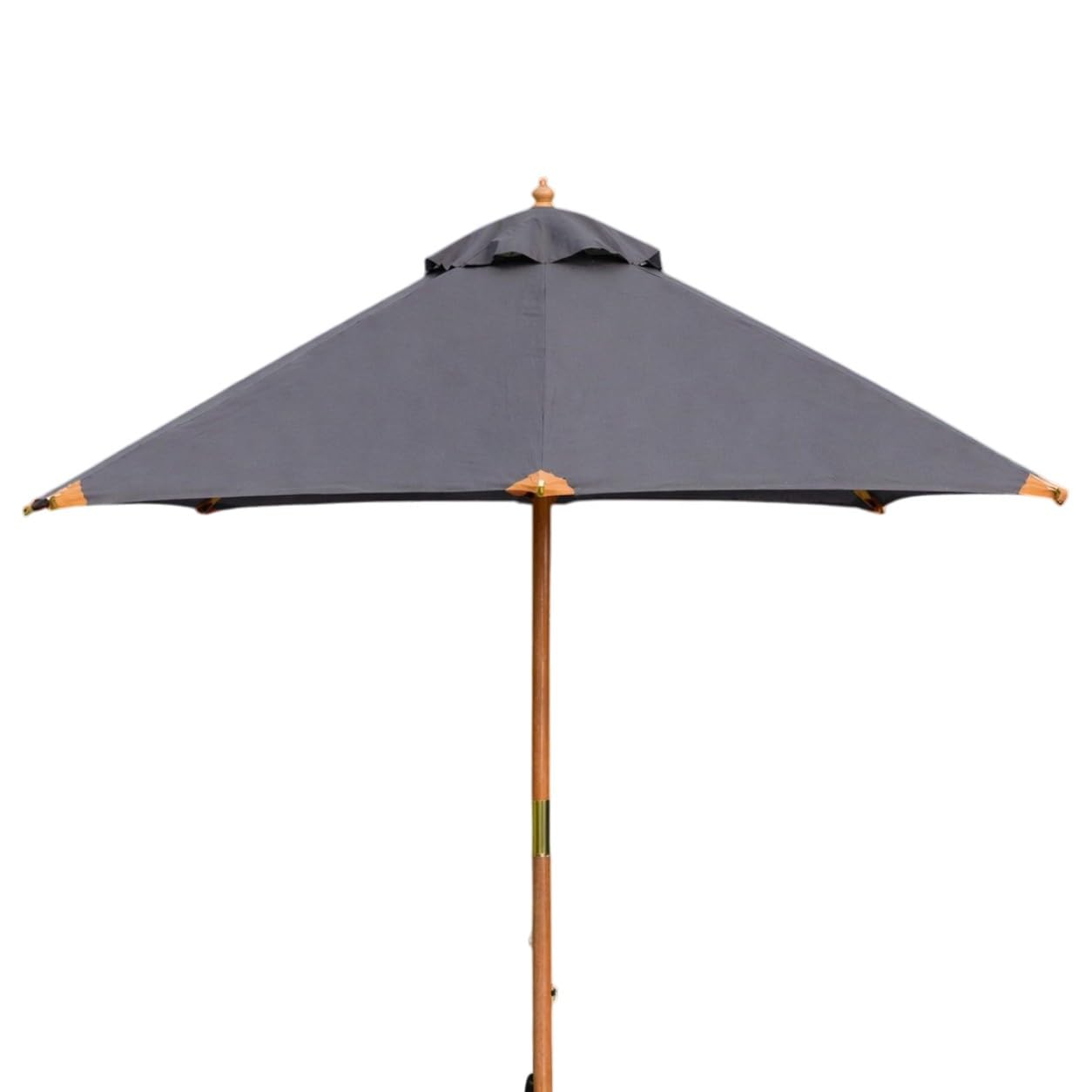 The Garden Marketplace Hardwood Garden Parasol with Pulley Lift, Supportive Rib Frame and 180g/m² Polyester Canopy, Water-Repellent Finish, Choice of Colours and Sizes