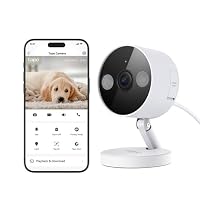 Tapo TP-Link Smart Home Security Wi-Fi Camera, Indoor/Outdoor, Baby Monitor, Free AI Detection, 2K 4MP, Colour Night Vision, IP66, Motion & Person Detection, Notification, Voice Control (Tapo C120)