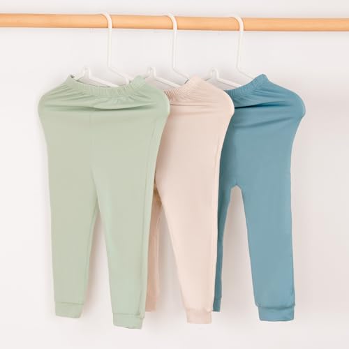 Baby Toddler Joggers Soft Pants for Boys and Girls, 0–24 Months, 2T–4T (3-Pack)4