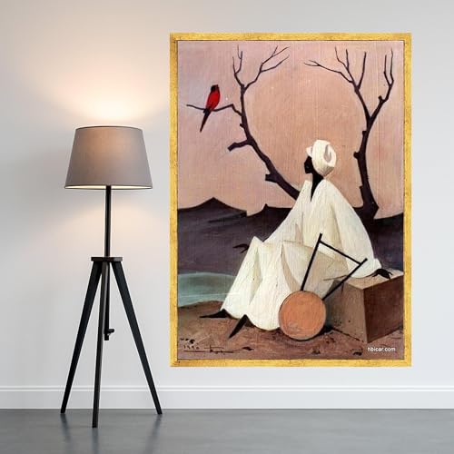 Art mural minimaliste africain pour créer un salon serein et chaleureux