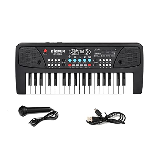 Piano pour Enfants, 37 Touches Multi-Function Clavier électronique de Piano Jouets avec Microphone pour Enfants Garçon Filles Cadeau Piano Clavier éducatif Convient aux Enfants de Plus de 3 Ans Cover