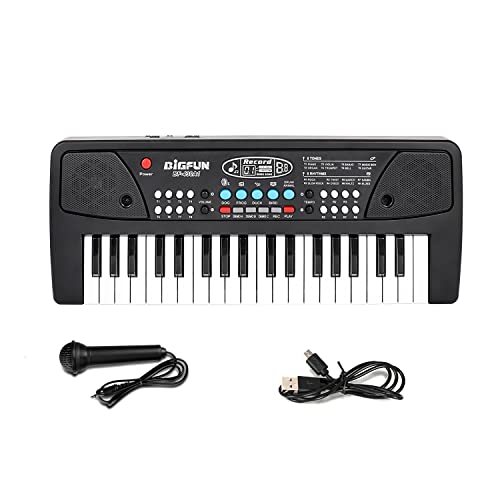 Shayson Teclado de Piano portatil, 37 Teclas Juguete de Música Multifuncional Teclado Electrónico Piano con Micrófono Regalo Educativo para Principiantes de Niños Niña Bebés